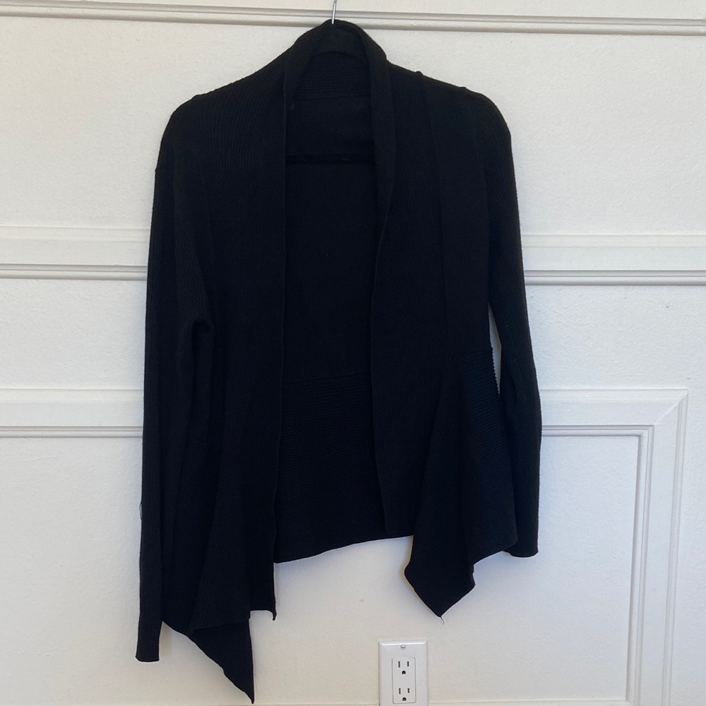 89th & Madison Women's Black Open Front Cardigan
